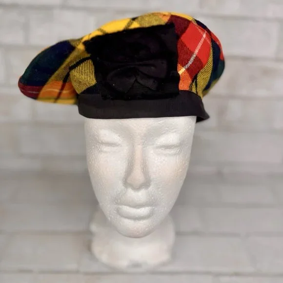 Vintage Scotland Kinloch Anderson “Lochan” Scotch House Plaid Size S/M Beret - Picture 5 of 9
